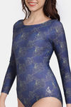 Zelocity Padded Maillot With Zipper - Medieval Blue — thumbnail 5
